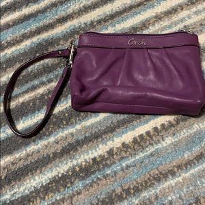Purple small wristlet